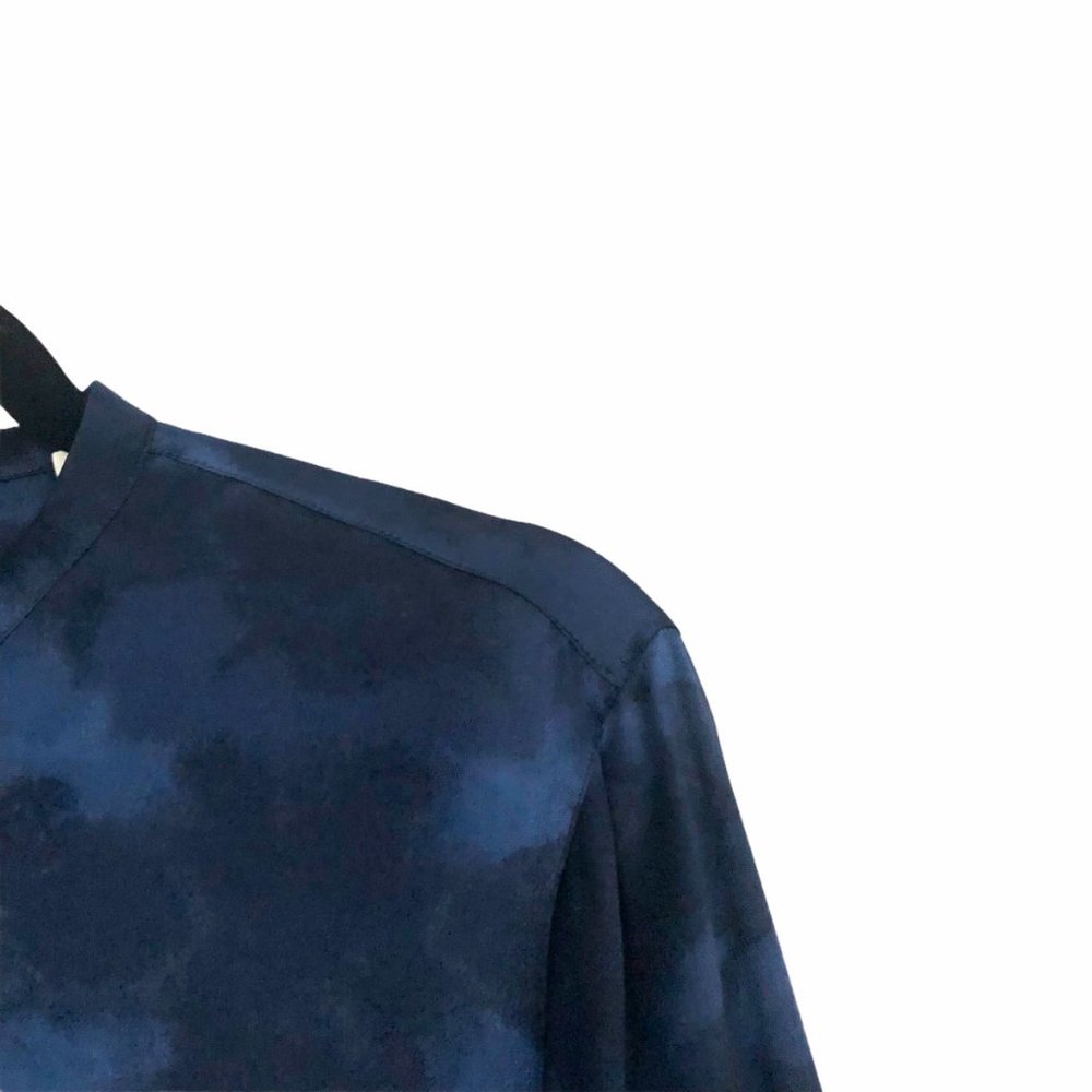 Vince Winter Tie Dye Silk Blouse Hydra Size 8 - Picture 6 of 10